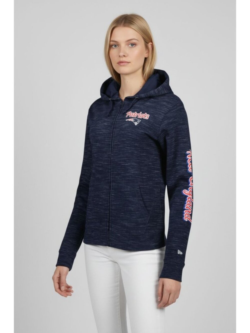 Women's New England Patriots Reverse Full-Zip Hoodie Navy Small New with Tag